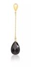 Pingente Ouro 18k Com Zircônia Formato Gota Briolet Negro