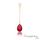 Pingente Ouro 18k Com Zircônia Formato Gota Briolet