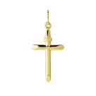 Pingente Ouro 18k Cruz Crucifixo Espelhado Polido