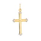 Pingente Ouro 18k Cruz Crucifixo Espelhado Polido Com Ródio Pingente Ouro 18k Cruz Crucifixo Espelhado Polido Com Ródio