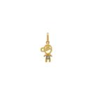 Pingente Ouro 18k Menino com Zircônias 12 mm Pingente Ouro 18k Menino com Zircônias 12 mm