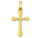 PINGENTE OURO 18k MINI CRUZ CRUCIFIXO CORRENTE BRINCO