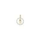 Pingente Ouro 18k Redondo Vazado Menina com Diamante 20 mm Pingente Ouro 18k Redondo Vazado Menina com Diamante 20 mm