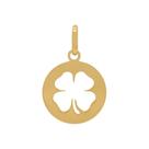 Pingente Ouro 18k Trevo da Sorte 13 mm