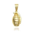 Pingente Ouro 24k Granada 3D Em Relevo Masculino Banhado A Ouro