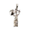 Pingente Oxaguiâ Orixá Imagem 3,5 cm em Metal Niquelado