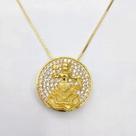 Pingente oxum cravejado micro zircônias banhado ouro