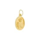 Pingente Padre Cicero Oval Ouro Amarelo 18 Kl