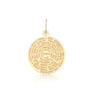 Pingente Pai Nosso De Ouro Medalha Puro 18k Pm29