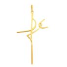 Pingente para Corrente Fé Cruz Crucifixo Banhado a Ouro 18k feminino