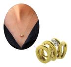 Pingente Passante Aros Com Diamante Central 15 Pt Ouro 18k Amarelo Pingente Passante Aros Com Diamante Central 15 Pt Ouro 18k Amarelo