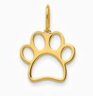 Pingente Pata De Cachorro Ouro 18k 750