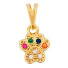Pingente Patinha Pet Dourado Folheada a Ouro 18k Semijoia