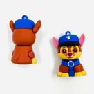 Pingente Patrulha Canina Chase 46x36mm 1un Emborrachado Biju