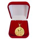 Pingente Patuá Medalha Da Sorte Fortuna Sorte Felicidade Folheada a Ouro 18k Semijoia