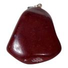 Pingente Pedra Rolada Jaspe Vermelho vitalidade coragem forç