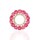 Pingente pedra rosa banhado a ouro 18k