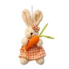 Pingente Pelucia De Páscoa Mini Coelho Laranja Menina 12cm