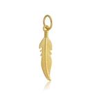 Pingente Pena Ouro Amarelo 18 Kl