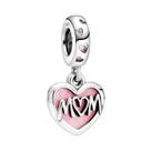 Pingente Pendurado Em Esmalte Rosa 925 Prata Esterlina Mãe Filha Flor Ajuste Pulseira Europeia Joias Pingente Pendurado Em Esmalte Rosa 925 Prata Esterlina Mãe Filha Flor Ajuste Pulseira Europeia Joias