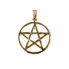 Pingente Pentagrama Vazado 3 cm Dourado