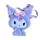 Pingente pequeno de pelúcia Kawali preto roxo Kuromi