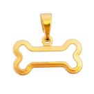 Pingente Pet Dog Dourado Folheada a Ouro 18k Semijoia