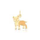 Pingente Pet Dog Pitbull Ouro Puro 18k Pm13