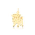 Pingente Pet Dog Pug Cachorro Ouro Puro 18k Pm09