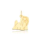 Pingente Pet Dog Shih Tzu Ouro Puro 10k Pm11