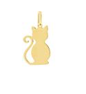 Pingente Pet Gato Ouro 18 k Peso 0.50 Grama 12 mm