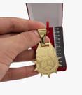 Pingente Pitbull Placa - Banhado a ouro 18k Pingente Pitbull Placa - Banhado a ouro 18k