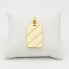 Pingente Placa 30mm Folheado Ouro 18k Pi133