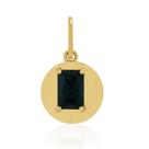 Pingente Placa com Turmalina Retangular Verde em Ouro 18k Pingente Placa com Turmalina Retangular Verde em Ouro 18k