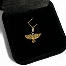 Pingente Pomba Divino Bicolor Em Ouro 18k 0,750