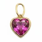 Pingente ponto de luz coração 6mm ouro 18k 750