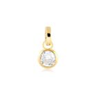 Pingente Ponto Luz 6mm Contra Argola Click Folheado Ouro Pingente Ponto Luz 6mm Contra Argola Click Folheado Ouro