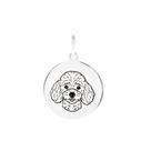Pingente Poodle Coleção Estimação em Prata 925 Branco
