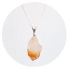 Pingente Prata 925 Citrino Bruto - Natural e Legítimo