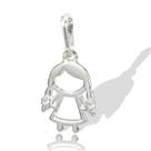 Pingente Prata 925 Menina C/ Pedra