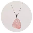 Pingente Prata 925 Quartzo Rosa - Natural e Legítimo