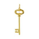 Pingente Prata c/ Ouro 18K Chave 37x13mm