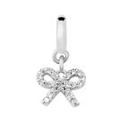 Pingente Prata Link Laço com Zircônia Branca 19x9mm