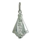 Pingente Prata NSra. Aparecida Oval 19.2x11.4mm