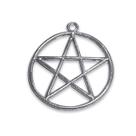 Pingente Prata Pentagrama Wicca Proteção Espiritual 4 cm
