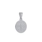 Pingente Prateado Medalha de São Jorge Pingente Prateado Medalha de São Jorge