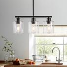 Pingente preto de 3 luzes Kitchen Island Lighting ROCUNSI