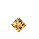 Pingente quadrado orgânico banhado a ouro