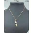 Pingente raio de iansã banhado a ouro 18k