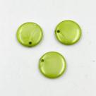 Pingente Redondo 18mm 100pçs Verde Artesanato Bijuteria 100g